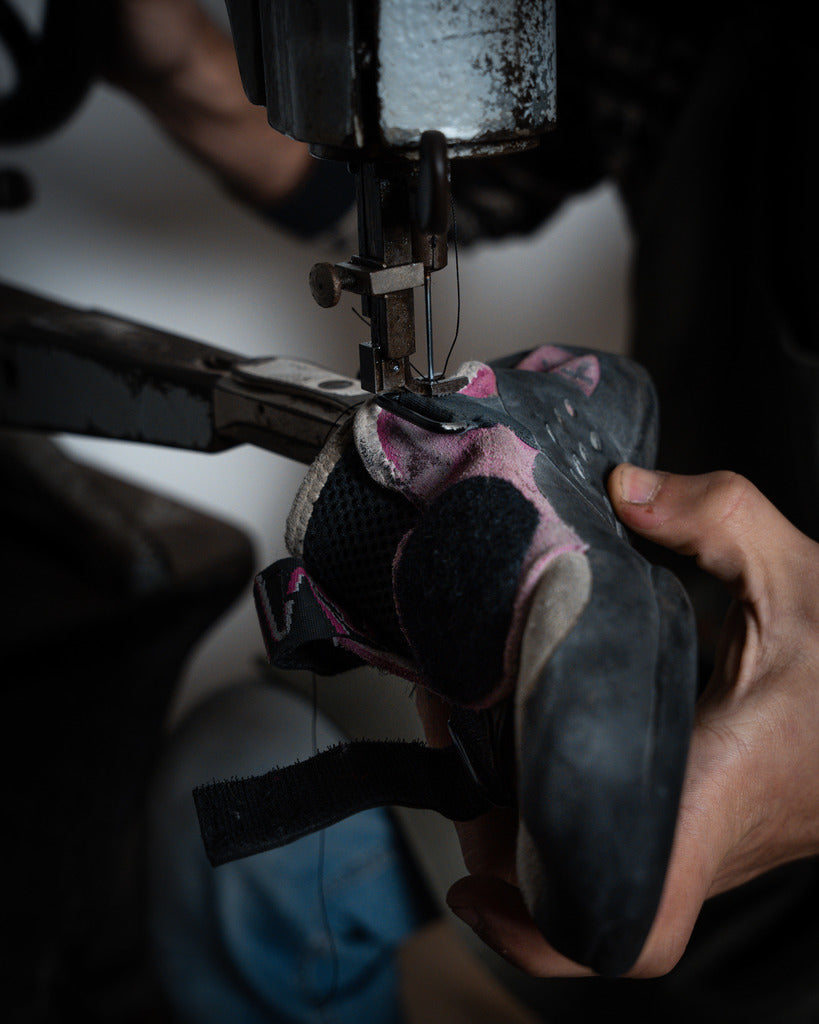 RESOLING CLIMBING SHOES